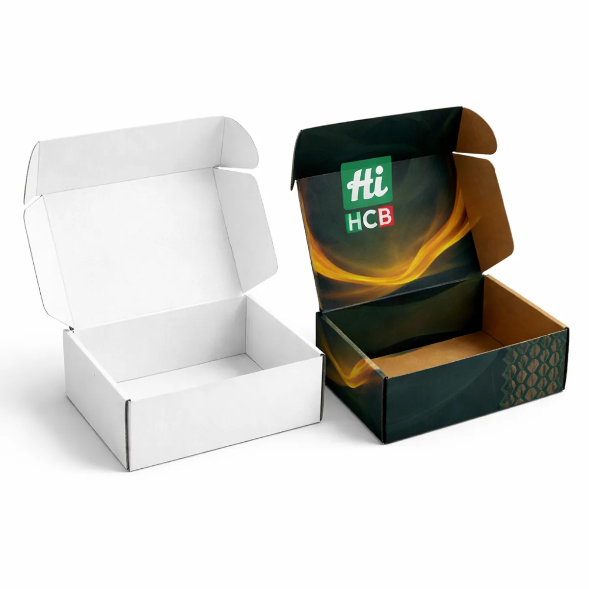 Customised cardboard boxes for blunt wraps with unique logos and bespoke design elements for brand identity- class=